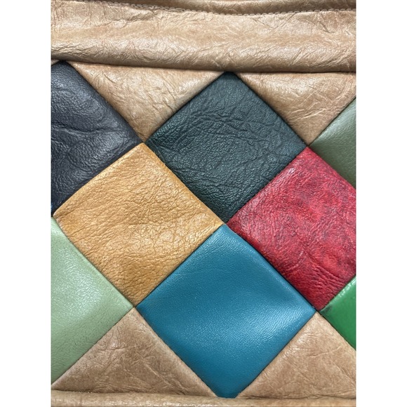 Authentic Leather Patchwork Vintage Purse - Picture 2 of 5